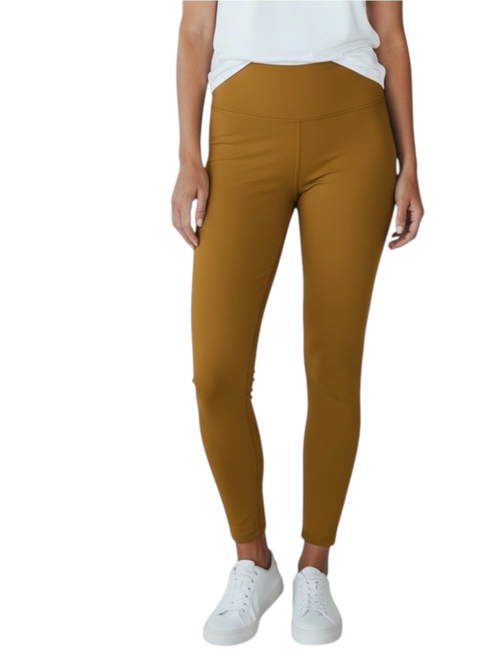 SPYDER ACTIVE Thick Leggings in Goldenrod Size Large -- small loose thread shown
